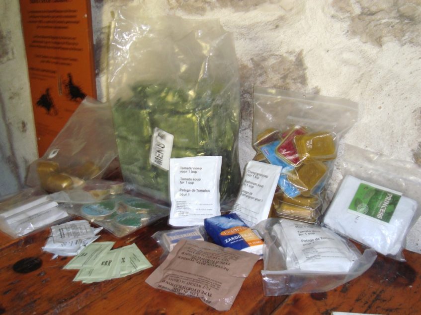 Teveel meegenomen en achtergelaten eten in de Cabane de Carrette