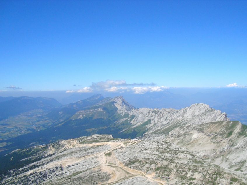 Uitzicht op de Mont Blanc vanaf de Grande Moucherolle